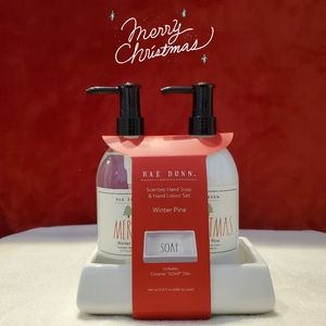 Rae Dunn MERRY CHRISTMAS Soap lotion set